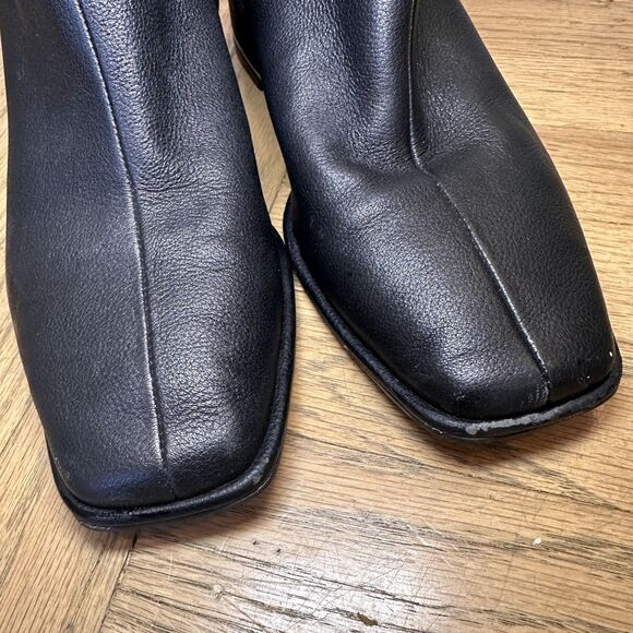 Kenneth Cole Women's Edie Square Toe Black Block Heel Boot Size 9 Leather $179 - Picture 6 of 8